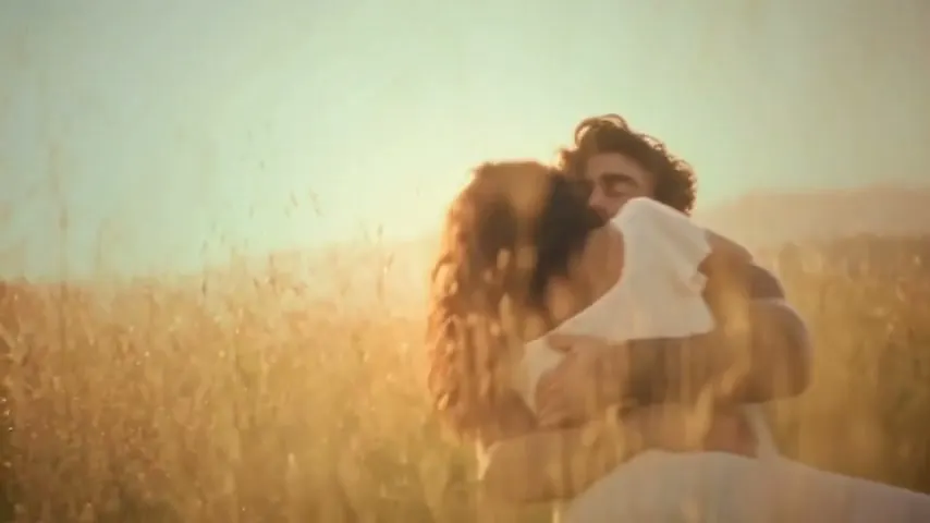 The same couple in a warm memory scene